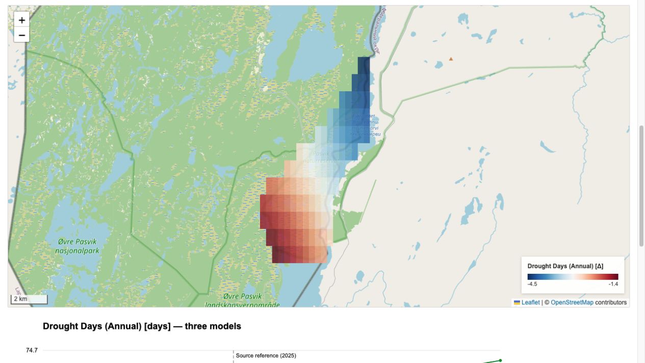 Pasvik Nature Reserve interface screenshot